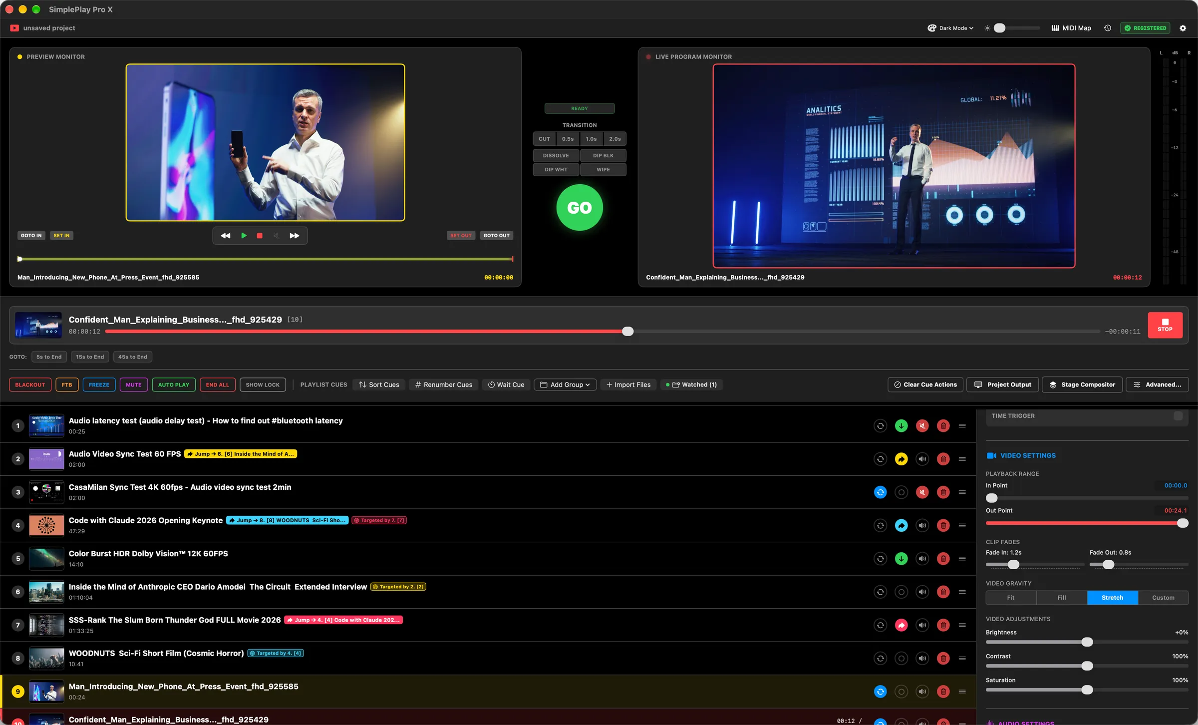 SimplePlay Pro X Playout Workspace