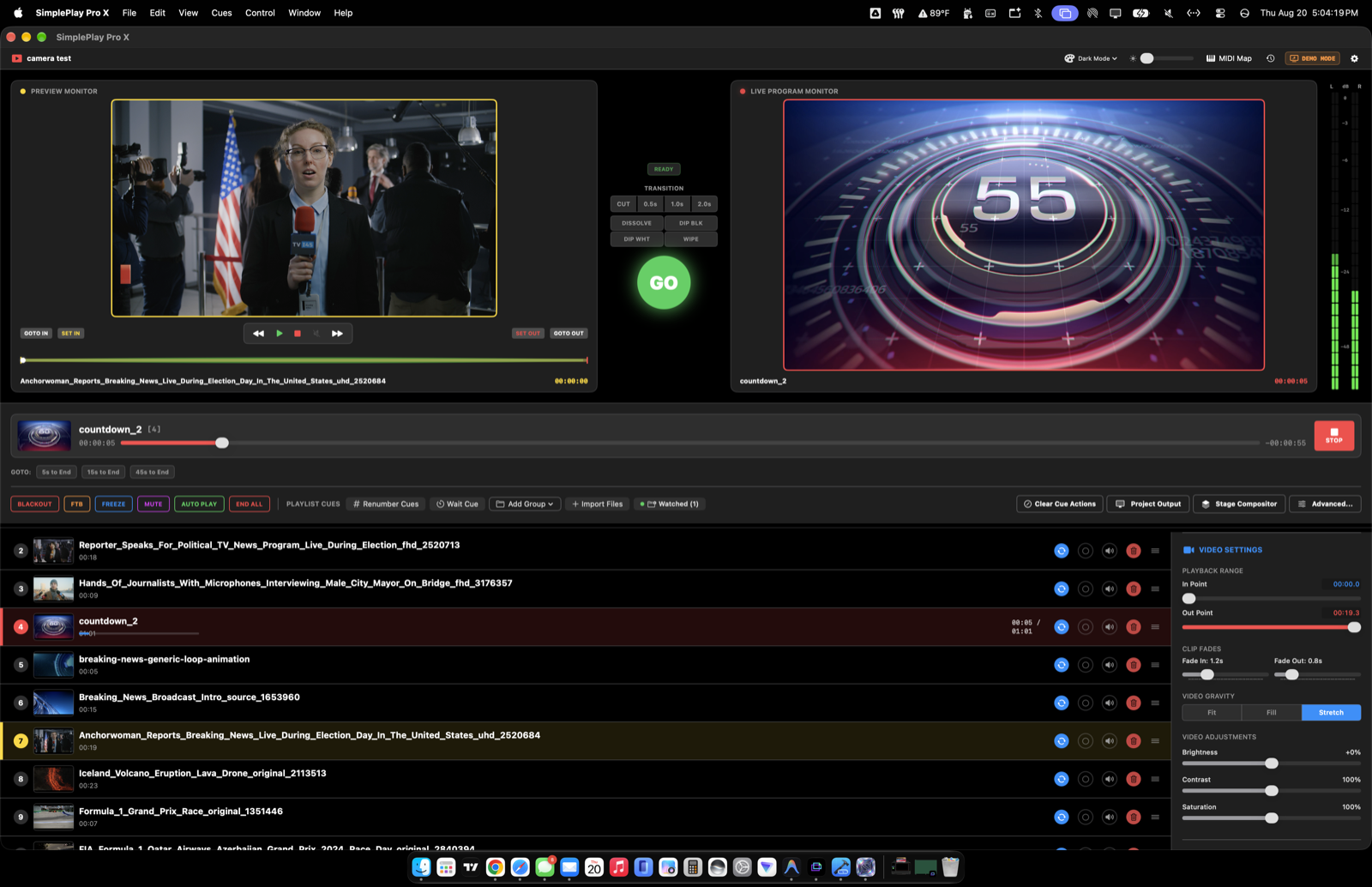 SimplePlay Pro X Live Playout & Cues